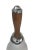Mid-Century Modern Vintage Chrome and Wood Bell Form Cocktail Shaker For Sale - Image 3 of 7