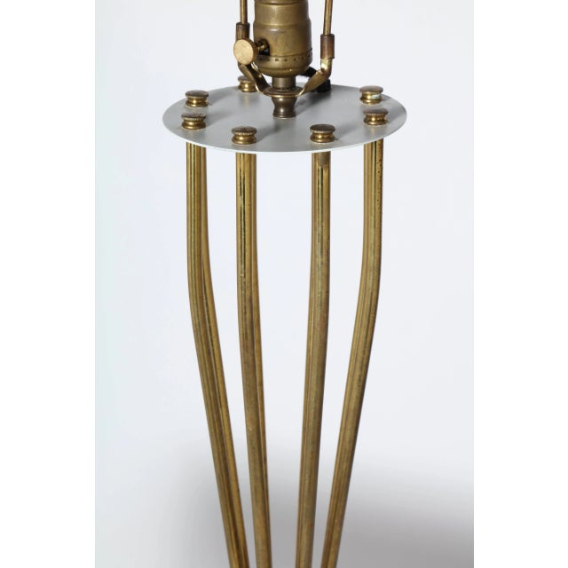 1950s 1950s Tall Jean Royère "Millepatte" Style Brass Table Lamp For Sale - Image 5 of 11