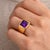 Square Amethyst Signet Ring in Gold Confident and timeless, this ring features a striking square-cut amethyst set flush...