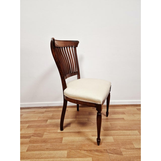 Edwardian Walnut Chairs by Silvio Cavatorta, 1940s, Set of 2 For Sale - Image 15 of 17