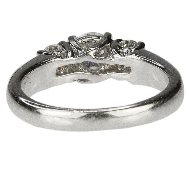 Late 20th Century Diamond Three Stone Ring, Size 7 For Sale - Image 4 of 4