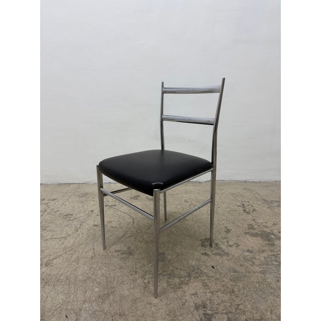 Otto Gerdau Chrome and Black Naugahyde Dining Chairs Circa 1960s - Set of Four For Sale In Miami - Image 6 of 18