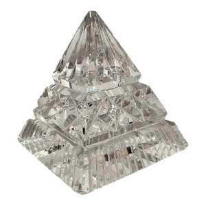 1970s Waterford Crystal Pyramid Paperweight