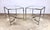 Vintage Mid 20th Century Hollywood Regency Brass, Chrome & Glass Italian Side Tables—a Pair For Sale - Image 11 of 12