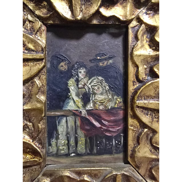 Copper Francisco de Goya, Figures, Small Oil Painting on Copper, 1800 For Sale - Image 8 of 12