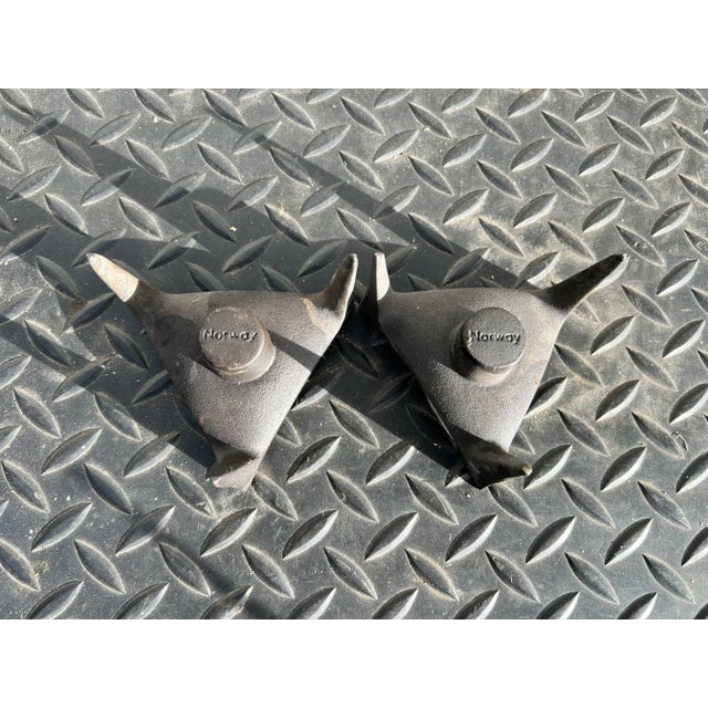 Mid Century Modern Dansk Cast Iron Tripod Candle Holders by Jens Quistgaard- a Pair For Sale In Milwaukee - Image 6 of 8