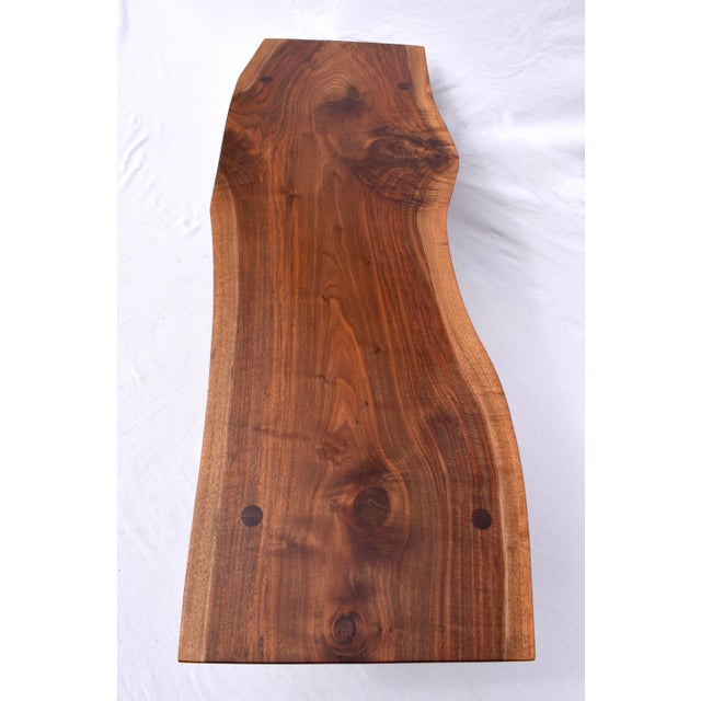 Handcrafted Black Walnut Cocktail Table After Phillip Lloyd Powell, 1950s For Sale - Image 12 of 13