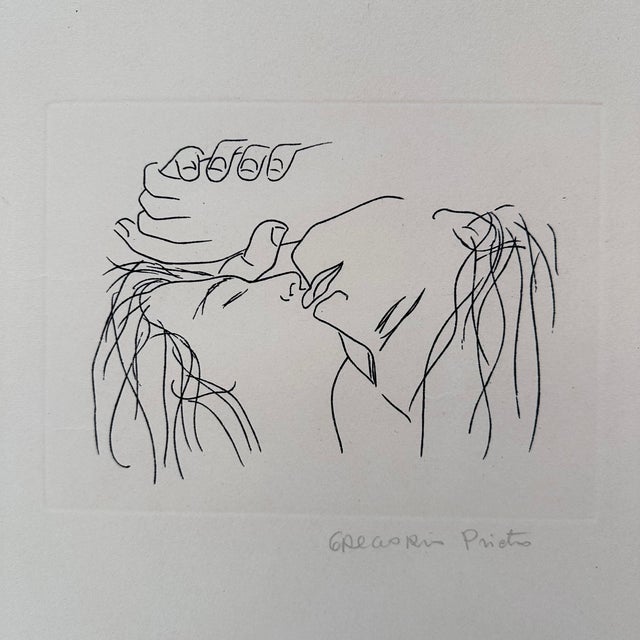 Gregorio Prieto, Serigraph on Paper The Kiss, 1920s, Paper For Sale - Image 12 of 18