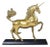 Large Brass Unicorn Sculpture Figurine on Black Wood Base Nearly 22 Inch For Sale