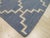 Textile 8x10 Blue Flat Weave Wool Stepped Diamond Lattice Geometric Modern Carpet Rug For Sale - Image 7 of 8