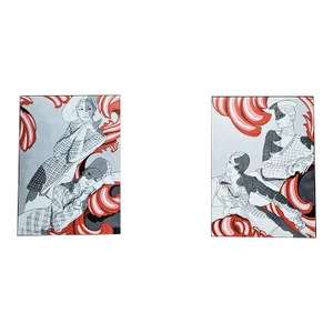 1972 Pair- Fashion Prints by Antonio Lopez, Matted