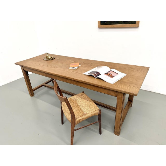 Vintage Farmhouse Dining Table in Oak, 1970s For Sale - Image 4 of 18