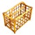 Mid-Century Modern Restored Mid 20th Century Geometric Reed Rattan Pattern Rattan Magazine Rack For Sale - Image 3 of 9