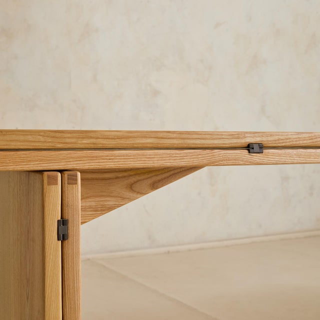 'La Barca' Foldable Ash Wood Console + Dining Table by Piero De Martini for Cassina, 1975 For Sale - Image 10 of 14
