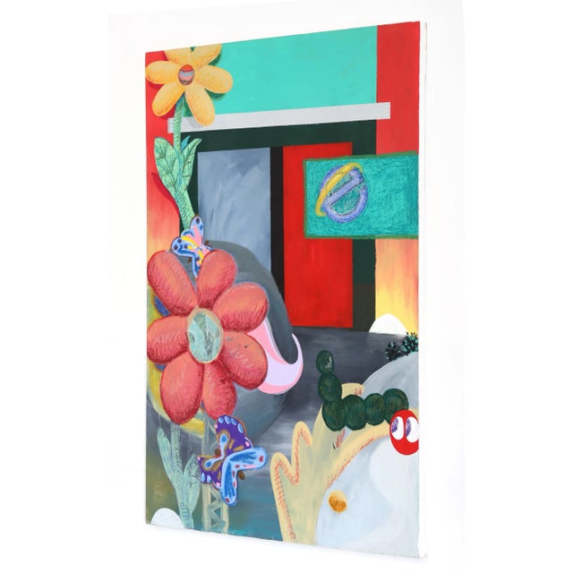 Textile "Everything Is on the Internet Now" Large Artwork on Canvas by Danny Brown For Sale - Image 7 of 10