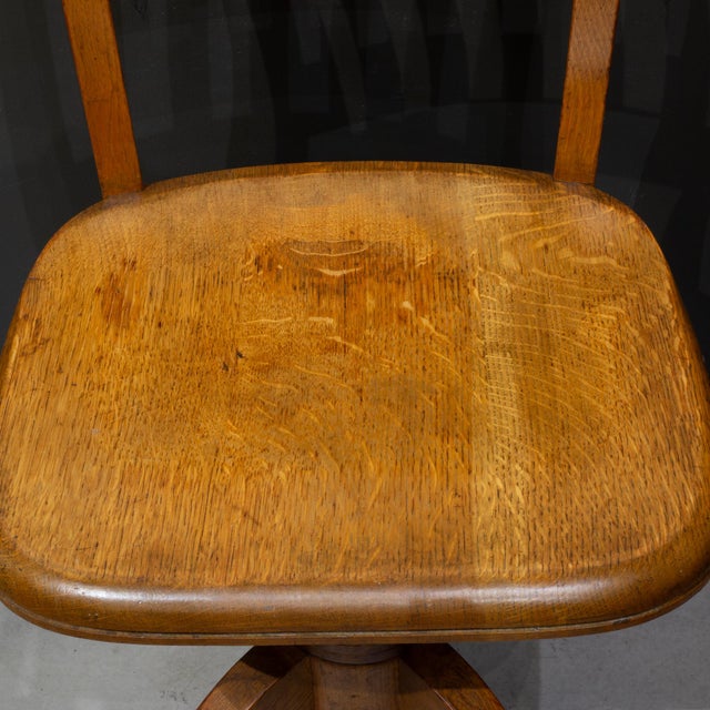 Early 20th Century Antique Milwaukee Chair Company Swivel Typset Office Chair c.1920-1940 For Sale - Image 5 of 9