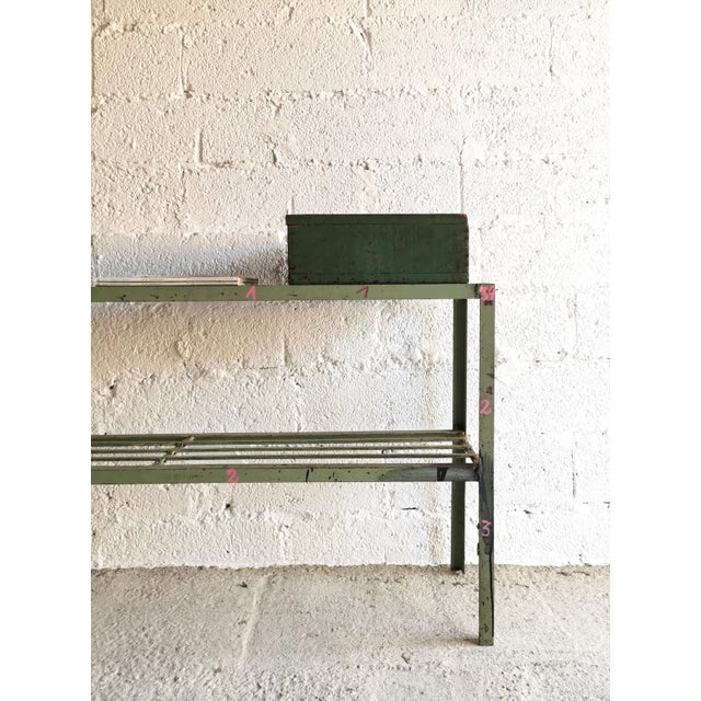 Vintage Industrial Shelf in Metal, 1950s For Sale - Image 9 of 15