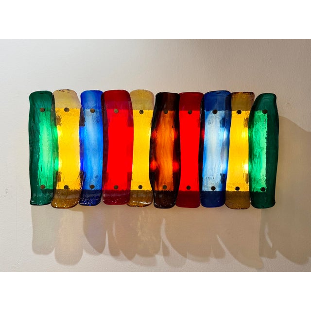 Mid-Century Modern Large Wall Lamp in Murano Glass by J. T. Kalmar, 1960s For Sale - Image 3 of 9