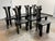 Postmodern Pierre Cardin for Roche Bobois Vintage Black Lacquer Dining Chairs, Set of Eight For Sale - Image 3 of 12