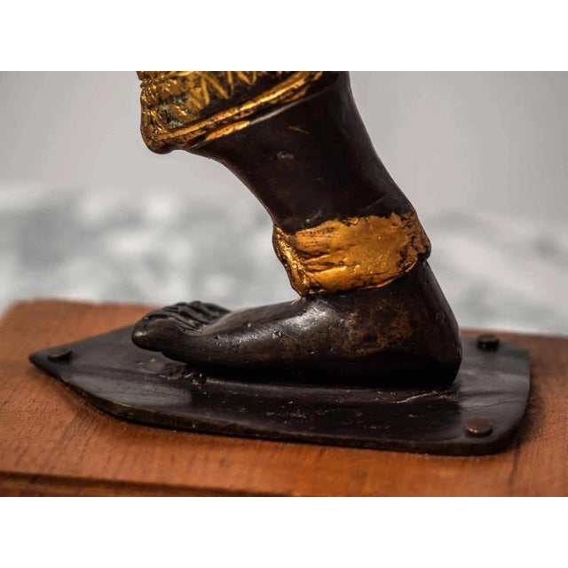 Golden Statuette of Thai Dancer For Sale - Image 11 of 11
