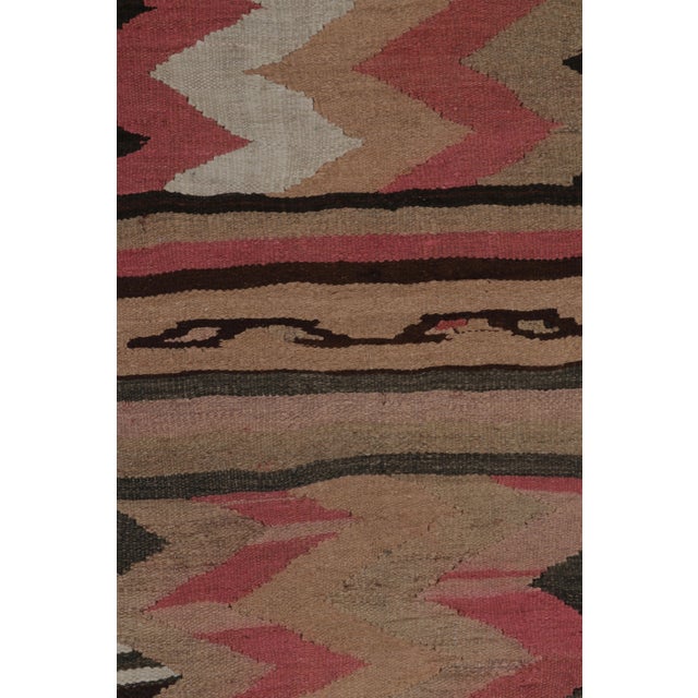 Vintage Persian Kilim Runner, Tribal Rug With Bold Chevrons - Rug & Kilim For Sale In New York - Image 6 of 8