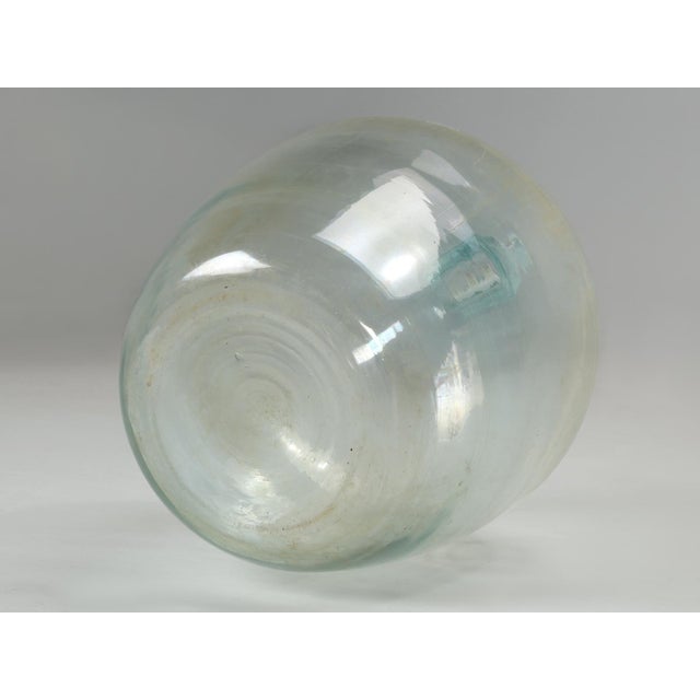 Demijohn or Carboy Glass Bottle in the Original Wooden Crate For Sale - Image 12 of 12