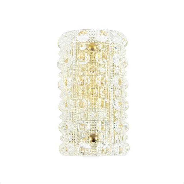 Mid-Century Modern Scandinavian Glass and Brass Wall Lamp by Carl Fagerlund for Orrefors, Sweden, 1960s For Sale - Image 10 of 10