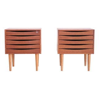 Danish Teak Chests of Drawers, Set of 2 For Sale