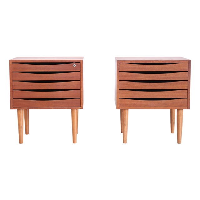 Danish Teak Chests of Drawers, Set of 2 For Sale