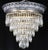 Metal Neoclassical Crystal Wedding Cake Flush Mount Chandelier For Sale - Image 7 of 13