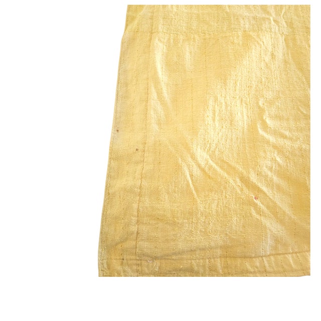 Retro 1960s Handmade Quilt With Vintage Fabric Panels and Velvet Ribbon Trim For Sale - Image 9 of 9