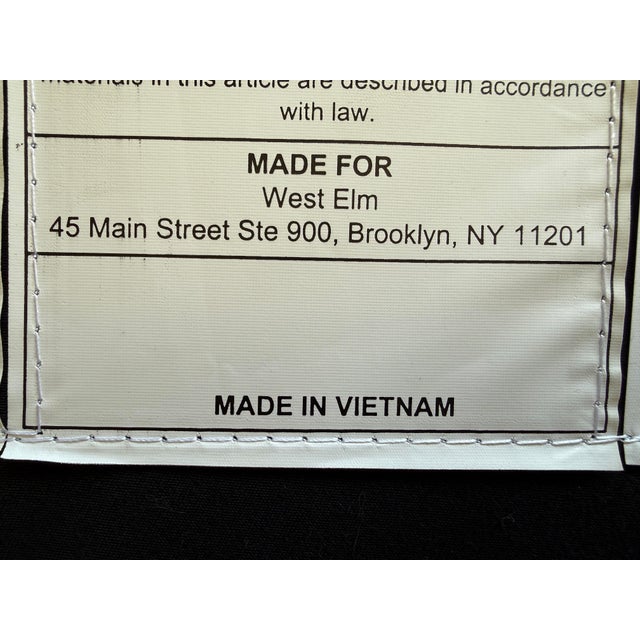 West Elm West Elm Drum Shaped Storage Ottoman, Light Taupe For Sale - Image 4 of 12