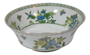 Vintage Hand-Painted Asian-Style Decorative Bowl