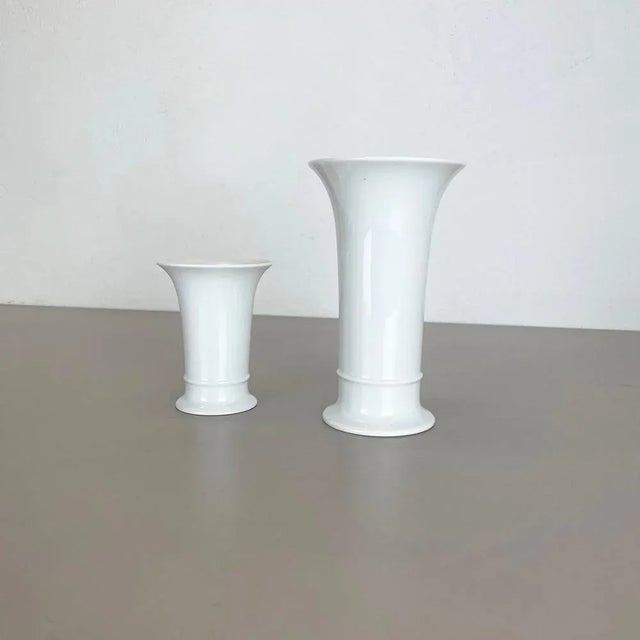 Article: op art porcelain vase set of 2 producer: ak kaiser, germany description: this original vintage op art vase was...
