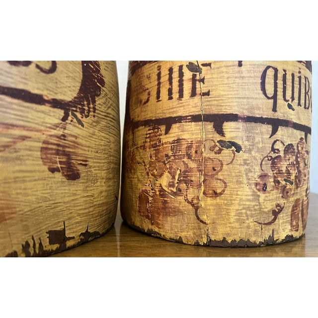 Vintage Wooden Apothecary Jars- Set of 3 For Sale In San Francisco - Image 6 of 17