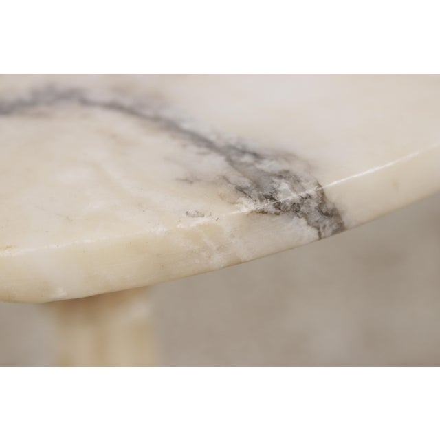 Antique Italian Neoclassical Marble Column Pedestal Table For Sale - Image 4 of 13