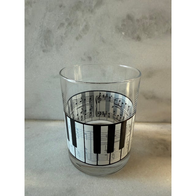 Shafford China Vintage Shafford Piano & Music Notes Lowball Glasses - Set of 4 For Sale - Image 4 of 8