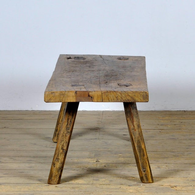 Vintage Oak Butchers Farmtable, 1935 For Sale - Image 4 of 12