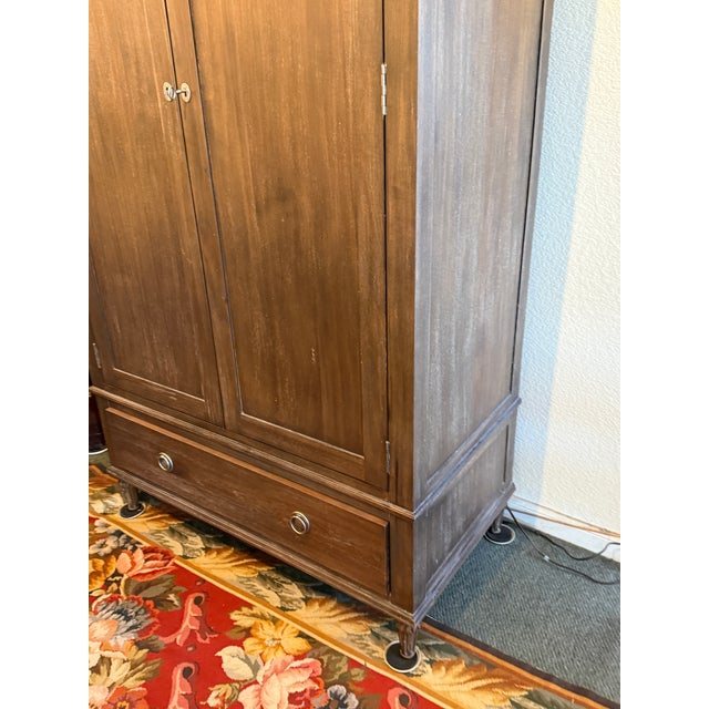 Restoration Hardware Maison Armoire, Antiqued Coffee For Sale - Image 11 of 12