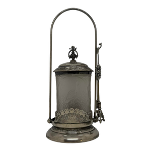 Late 19th Century Victorian Pickle Castor — Wilcox Silver Plate Co., Meriden Ct — Removable Lid & Tongs