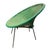 1950s Sam Avedon Styled Iron Outdoor/Patio Saucer Chair W/ Nylon Weaved Seat For Sale In Los Angeles - Image 6 of 8