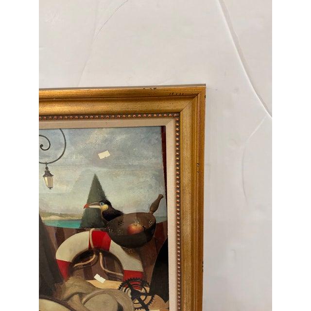 Soicher Marin - Alan Kingsbury an Earlier Life Giclee Framed. Gold Frame, Gentlemen by lake. Original retail $520....