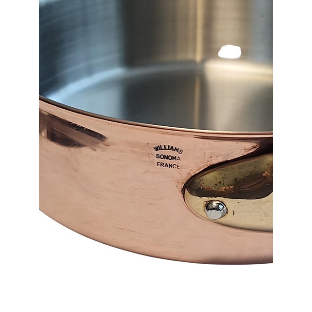 Williams-Sonoma Mauviel Williams Sonoma Vintage Copper Ten Inch Saute Pan For Sale - Image 4 of 4