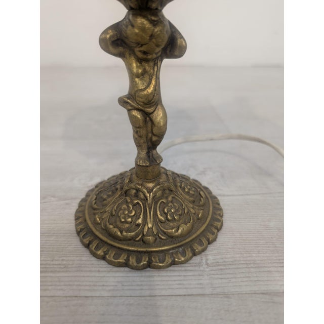 Art Nouveau Lamp in Brass For Sale - Image 4 of 17