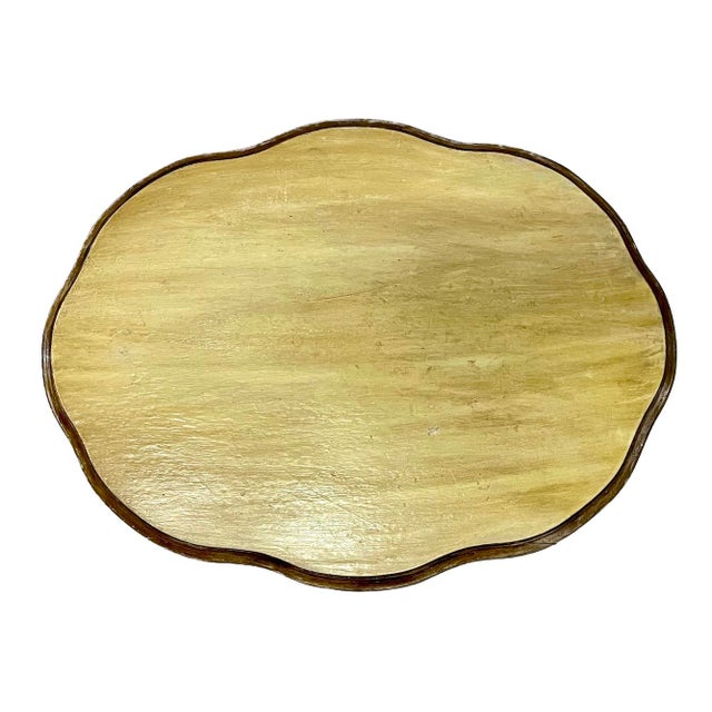 Vintage Painted Leg & Streaked Top Carved Table For Sale - Image 4 of 9