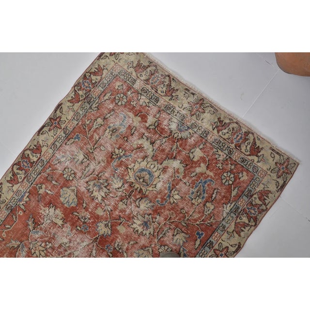 Vintage Anatolian Rug With Allover Floral Pattern For Sale In Phoenix - Image 6 of 10