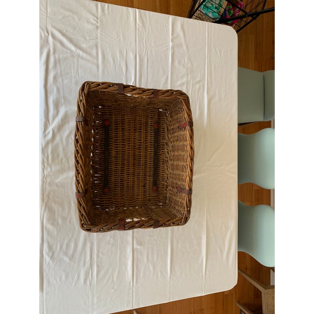Wood Antique French Kindling Basket For Sale - Image 7 of 10