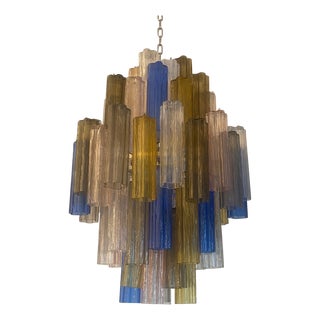 Contemporary Modern "Tronco" Murano Glass Sputnik Chandelier Venini Style For Sale