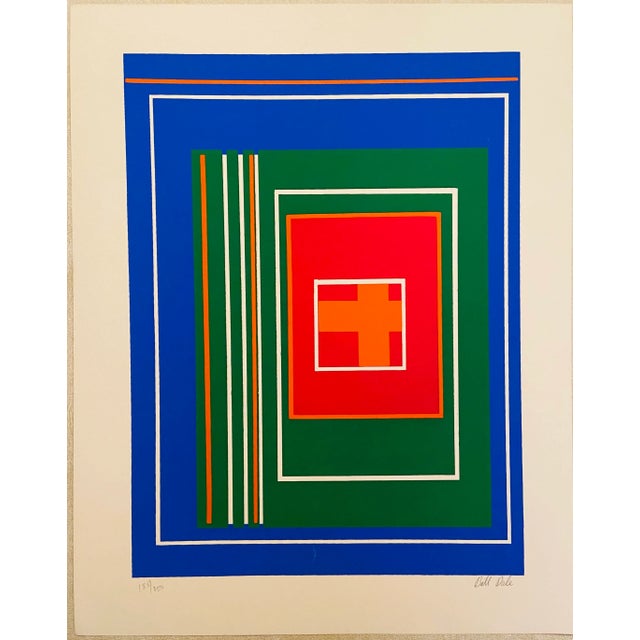 BILL DALE Blue Red Green Abstract, 1970 Signed and numbered Silkscreen 20 x 16 inches Edition 185 of 200