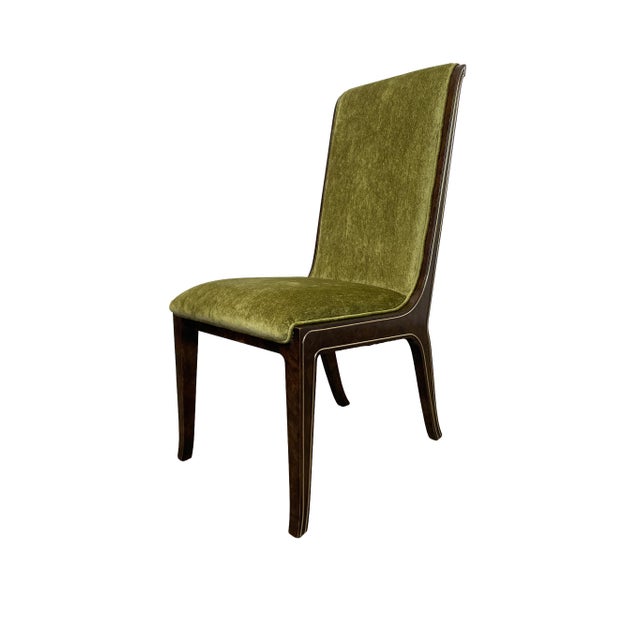 Mastercraft-Attributed Burl Wood & Brass Dining Chairs, Set of 6, 1970s For Sale - Image 9 of 18